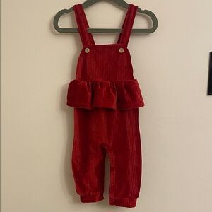 Laura Ashley Vibrant Red Kids Overalls